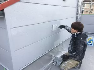 外壁塗装上塗り