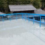 岐阜市にて雨漏り修理と陸屋根防水塗装