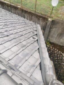 京都市右京区にて雨漏り修理　施工前