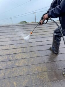 茨城県鹿嶋市の屋根塗装高圧洗浄