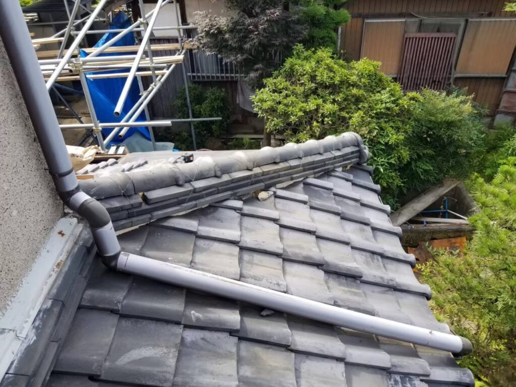 京都市北区衣笠にて瓦屋根修理 施工後