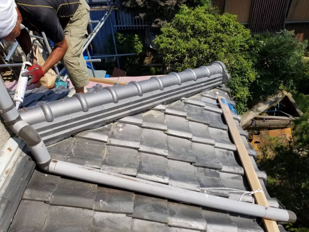 京都市北区衣笠にて瓦屋根修理 施工後