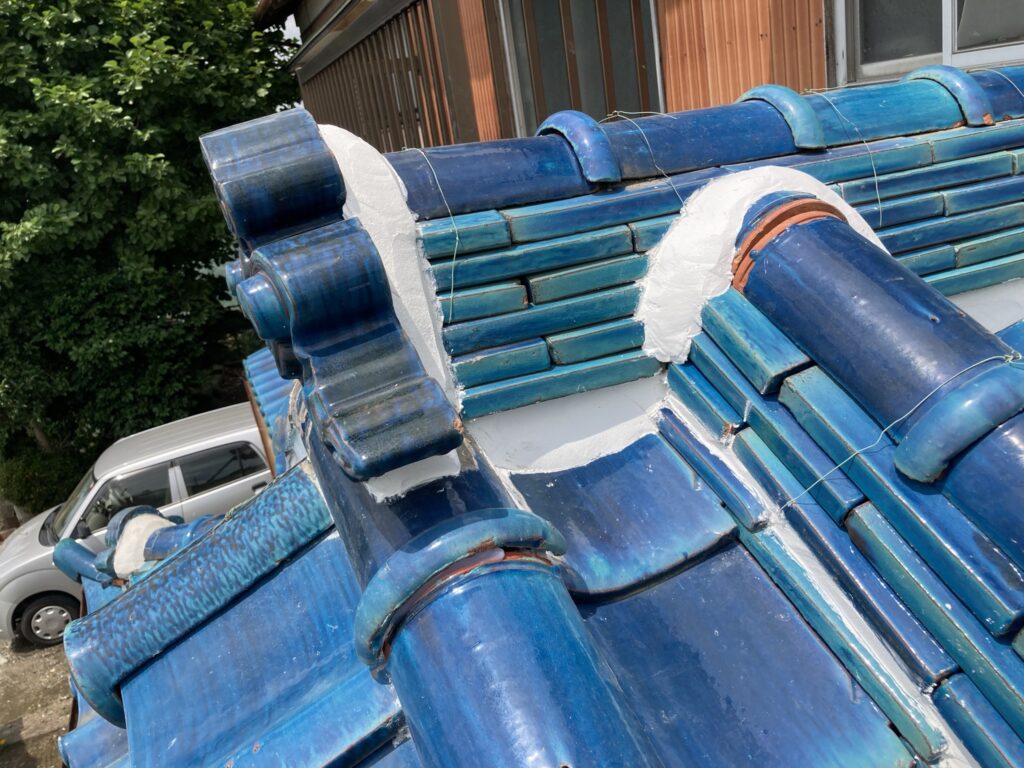 埼玉県吉川市の瓦屋根漆喰補修工事　施工後写真