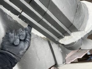 泉大津市の雨漏り修理　漆喰補修後の様子