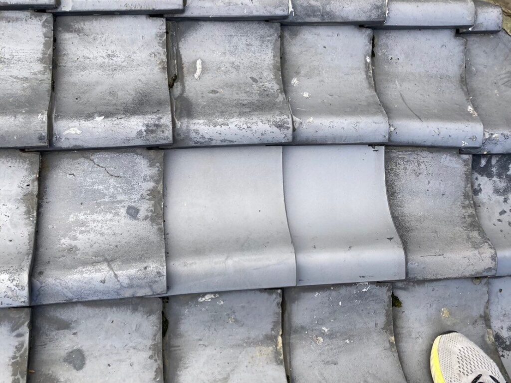 大阪府岸和田市で瓦屋根の雨漏り修理　施工後の様子