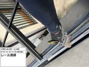 大阪府泉大津市のカーポートパネル張り替え　ポリカとアクリル板撤去
