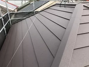京都市西京区のカバー工法による屋根修理　施工中写真