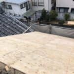 京都市左京区の雨漏り修理　施工中写真