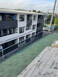 横浜市西区のカバー工法による屋根修理　屋根材新設