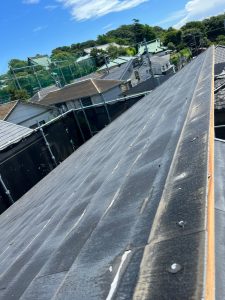 藤沢市でカバー工法による屋根修理　施工前写真