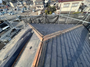 さいたま市緑区のカバー工法による屋根修理　貫板撤去