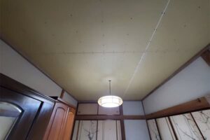 横浜市の雨漏り修理・天井改修工事　プラスターボード設置