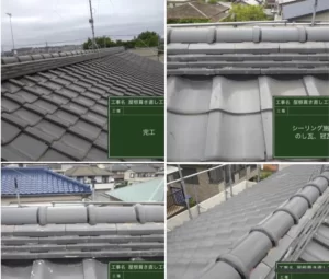 千葉県緑区にて瓦屋根の葺き直し工事