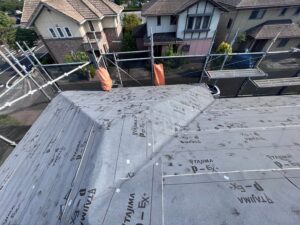 さいたま市浦和区にてカバー工法による屋根修理　ルーフィング新設