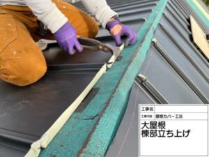 大阪府和泉市でカバー工法による屋根修理　屋根材新設