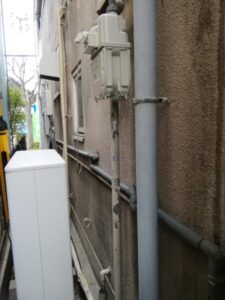 神戸市西区鉄部塗装施工前（外壁）