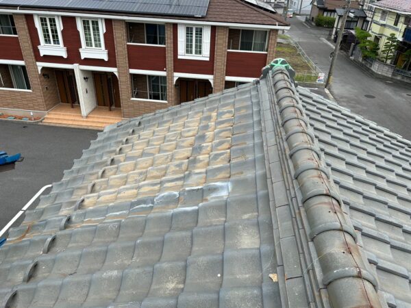 春日井市で瓦屋根の漆喰工事・ラバーロック工法　施工前写真