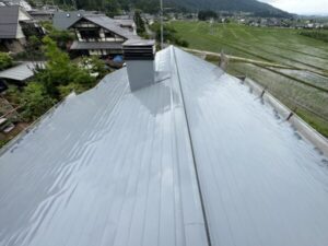 松本市金属屋根塗装施工後