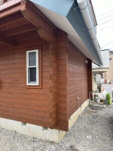 松本市で木部外壁、ウッドデッキ塗装施工後
