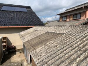 滋賀県野洲市で屋根・外壁修理　施工前写真