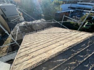 千葉市で雨漏り修理　屋根材・ルーフィング撤去