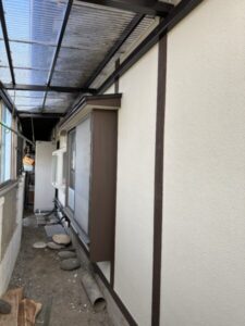 松本市にて外壁塗装、鉄骨塗装施工後