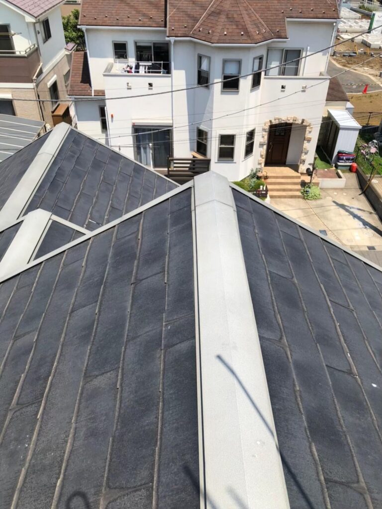 千葉市花見川区で横暖ルーフへのカバー工法　施工前写真