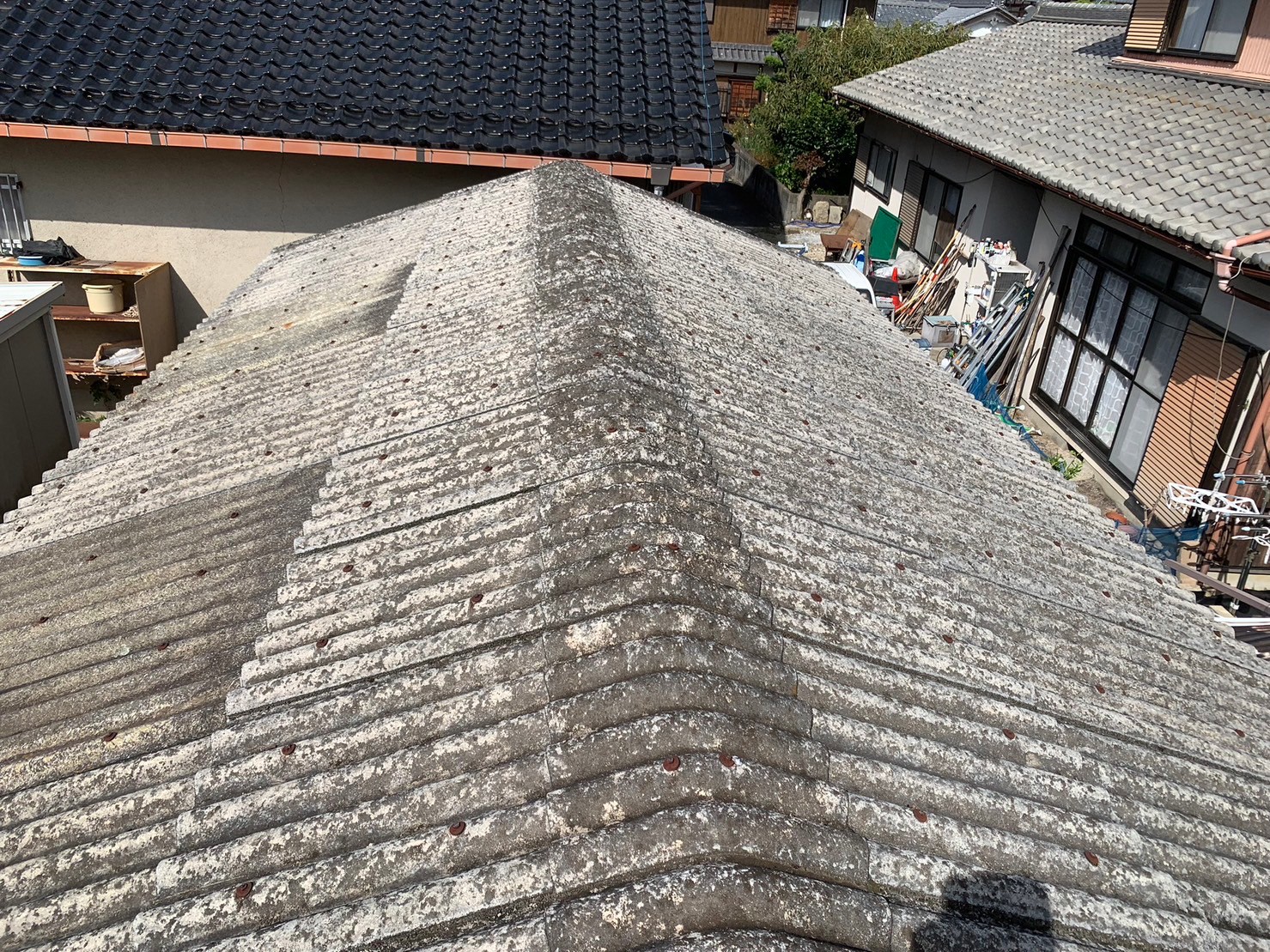 滋賀県野洲市で屋根・外壁修理　施工前写真