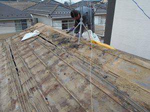 既存の屋根の撤去