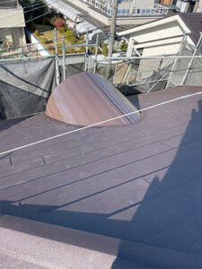 京都市西京区でカバー工法による屋根修理　屋根材新設