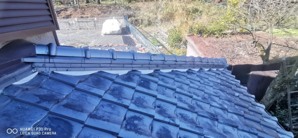 京都市山科区で瓦屋根の漆喰修理　施工後写真