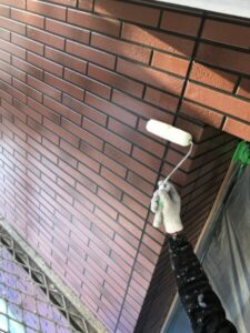 千葉市稲毛区の外壁塗装の様子