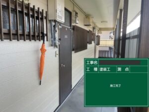 熊本市にてアパート雨漏り修理、外壁・屋根塗装施工後