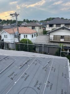 屋根修理 ルーフィングシート設置
