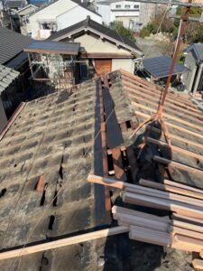葺き替え工事 下地の状態