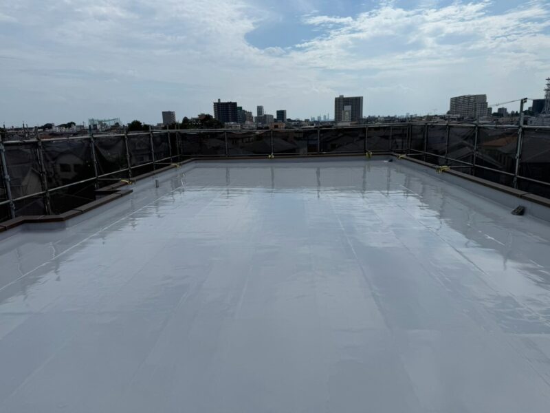 川口市にて雨漏り修理〈マンション屋上の雨漏り・防水工事〉 施工後