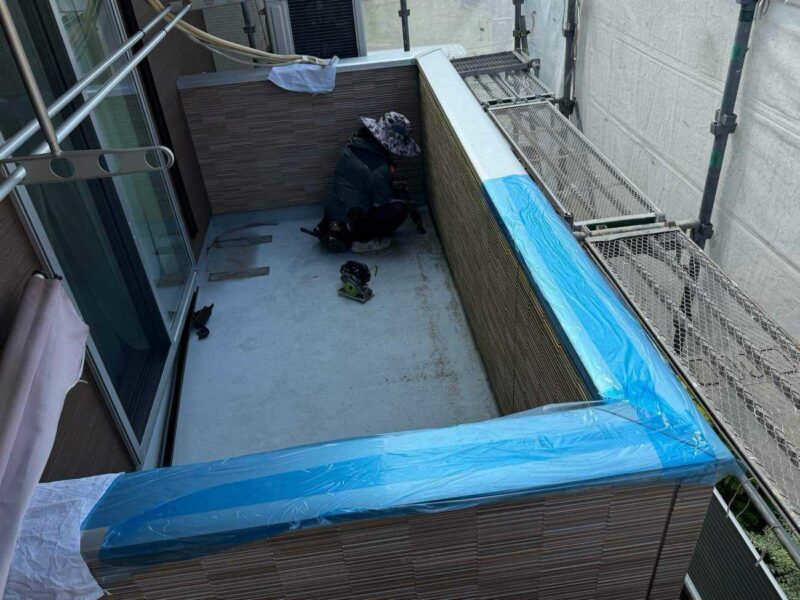 熊本市にて雨漏り修理〈ベランダからの雨漏り・瑕疵保険工事〉 施工後