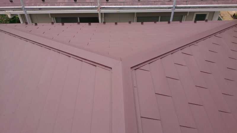 横浜市港北区にて雨漏り修理〈スレート屋根の雨漏り・カバー工法〉 施工後
